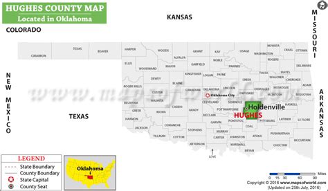 Hughes County Map, Oklahoma