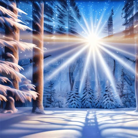 Snowy Forest Background · Creative Fabrica