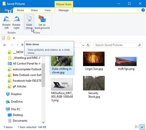 How To Play A Photo Slideshow In Windows 10 From File Explorer ...