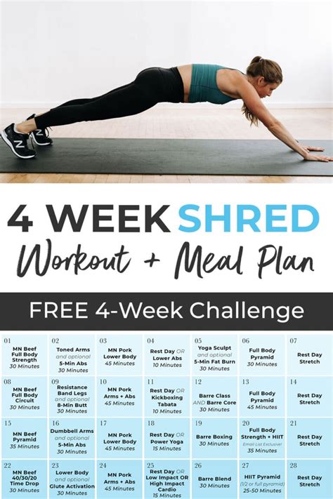 4-Week Workout Plan (with YouTube Videos) | Nourish Move Love