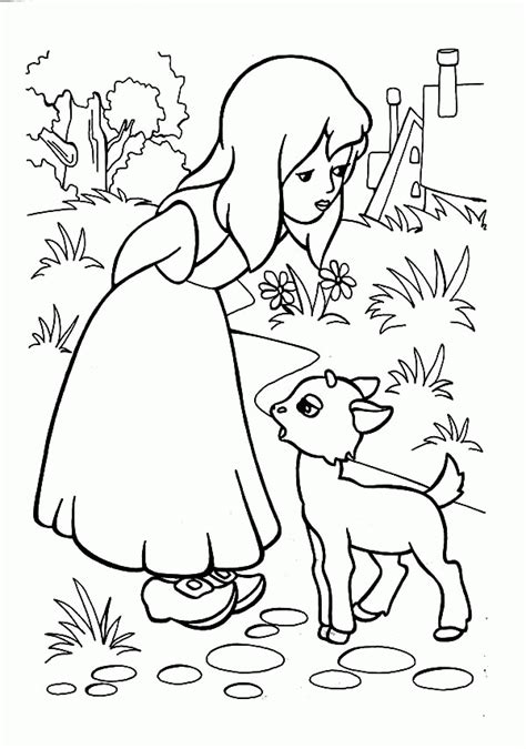 Mary Had A Little Lamb Coloring Page - Coloring Home