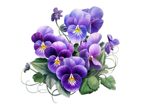 Violets Clipart, February Birth Flower Clipart, Jpgs, Digital Download ...