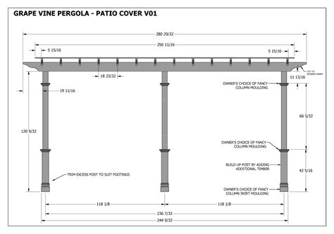 GRAPE VINE PERGOLA - OUTDOOR PATIO COVER V1 - Full Building Plans | eBay