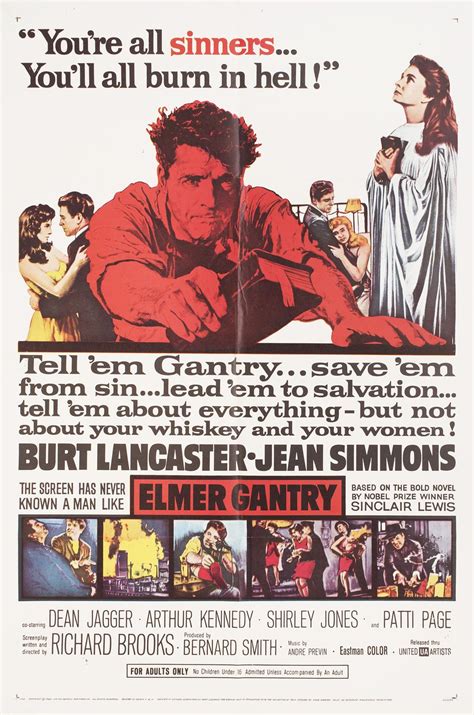 Elmer Gantry 1960 U.S. One Sheet Poster - Posteritati Movie Poster Gallery