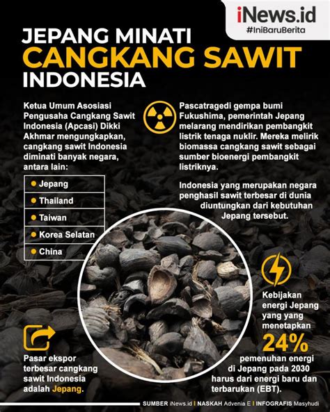 Infografis Jepang Minati Cangkang Sawit Indonesia