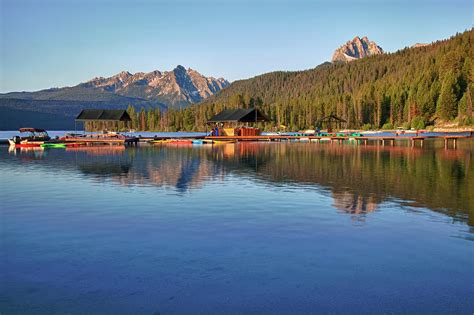 Redfish Lake With Redfish Lake Lodge by Danita Delimont