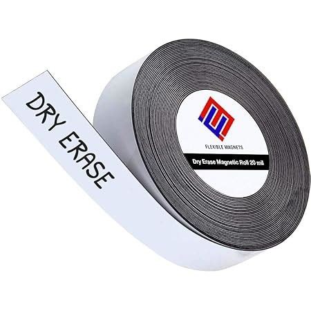 Amazon.com : Dry Erase Magnetic Strips - Roll of Writable Whiteboard Magnets - Writable Flexible ...