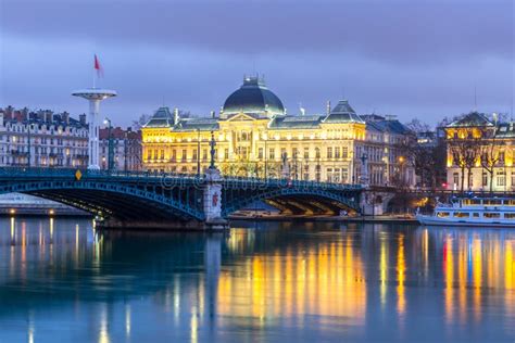 Lyon University Bridge France Stock Photo - Image of architecture ...