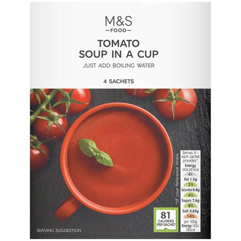 M&S Tomato Cup Soup 4 x 22g | British Online | British Essentials