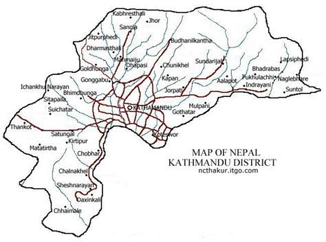 Map of Kathmandu District