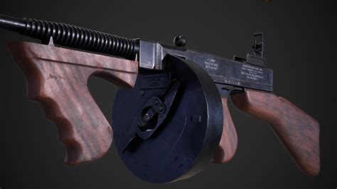 1928 - tommy gun 3D model - TurboSquid 1661527