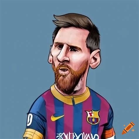 Cartoon of lionel messi on Craiyon