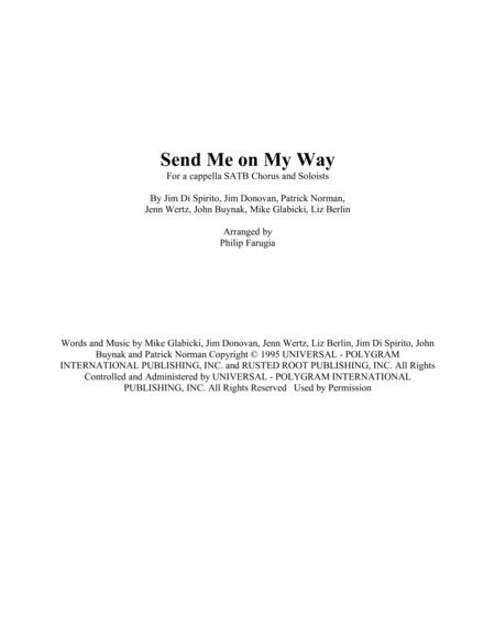 Send Me On My Way By Jenn Wertz, Jim Di Spirito, Jim Donovan, John Buynak, Liz Berlin, Mike ...