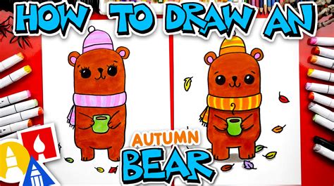 How To Draw An Autumn Bear - Art For Kids Hub