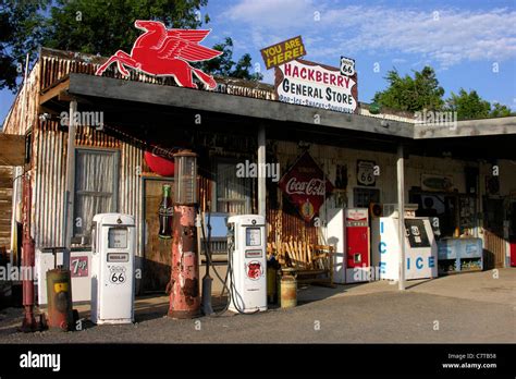 USA, Arizona, Gas Station on Route 66 Stock Photo - Alamy