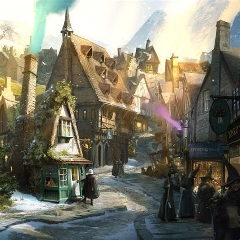 Animated Version of Hogsmeade Concept Art for Wallpaper Engine on Steam ...