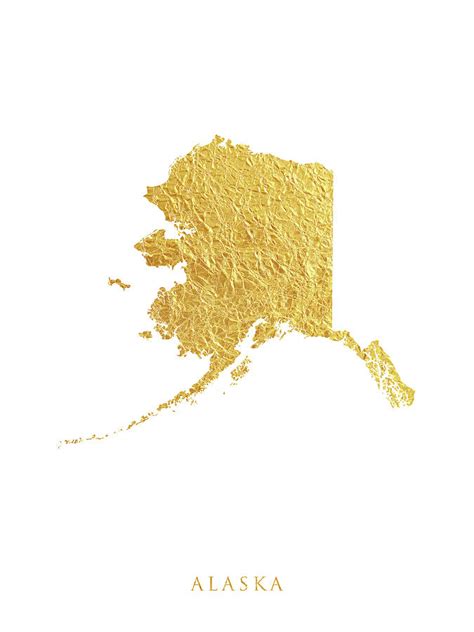 Alaska Gold Map #42 Digital Art by Michael Tompsett - Fine Art America