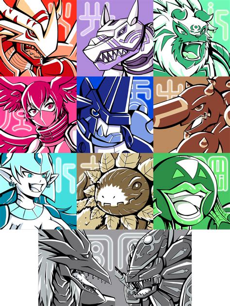 Digimon frontier beast spirit avatar set by zeskii on deviantart – Artofit