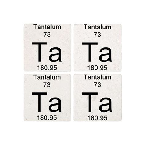 Periodic Table Tantalum Tile Coaster by Science_Lady - CafePress