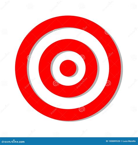 Red target sign stock vector. Illustration of arrow - 100889528