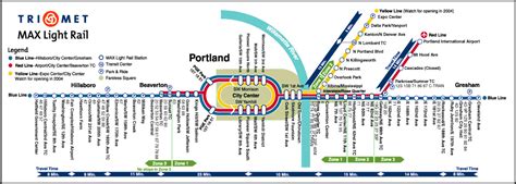 Portland MAX Light Rail Map - Portland Oregon • mappery