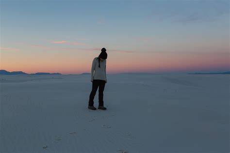 In A Sunset At White Sands National Monument - Roadesque