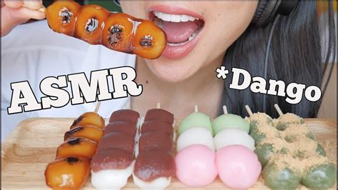 MUKBANG ASMR Japanese dessert DANGO *Tokyo Edition (SOFT CHEWY EATING ...