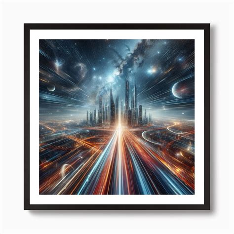 Futuristic City In Space Art Print by Artists From The Future - Fy