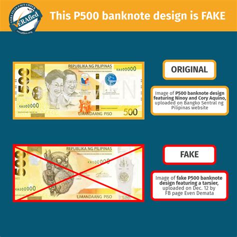 VERA FILES FACT CHECK: This P500 banknote design featuring a tarsier is FAKE - VERA Files