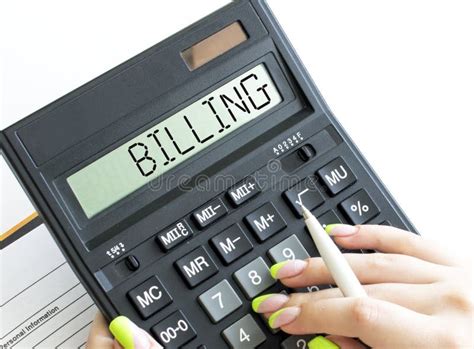 A Calculator With Text Billing On The Display Stock Photo - Image of billing, growth: 194167236