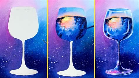 Take a Sip | Wine Glass Painting | Acrylic Painting | Daily Speedpainting #13 - YouTube