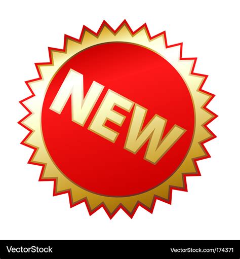 New sticker Royalty Free Vector Image - VectorStock