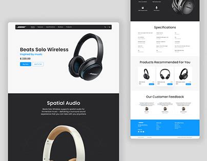 Bose Design Headphone Web Projects :: Photos, videos, logos, illustrations and branding :: Behance