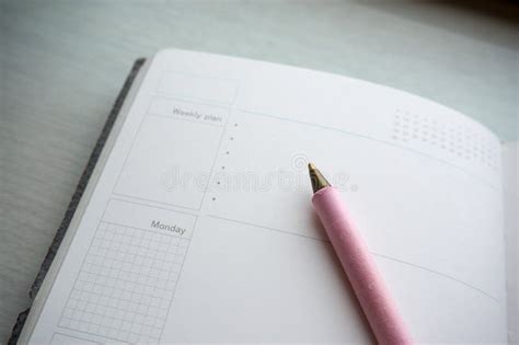 Calendar / Day Planner Diary with Pen on Open Page Stock Photo - Image ...