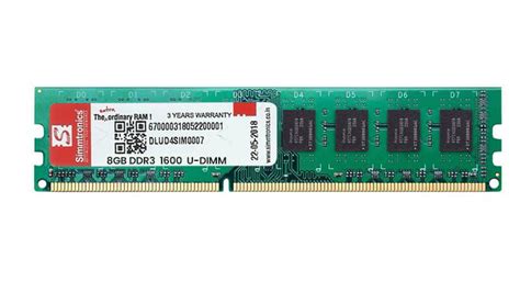 Buy Best 8gb DDR3 RAM 1600mhz for Desktop Online - Simmtronics