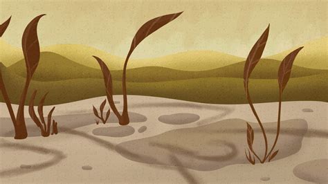 Hand Drawn Desert Plant Illustration Background, Cartoon, Hand Painted, Plant Background Image ...