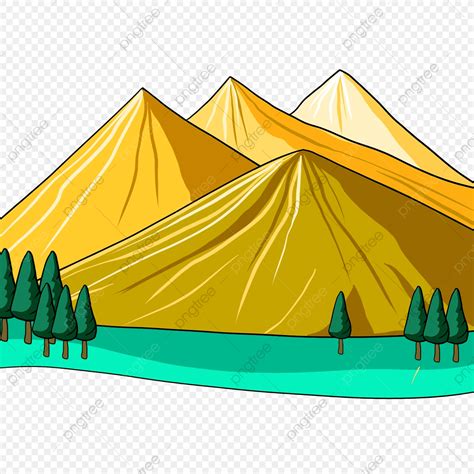 Imágenes Prediseñadas De árboles Montaña Amarilla PNG ,dibujos Verde ...