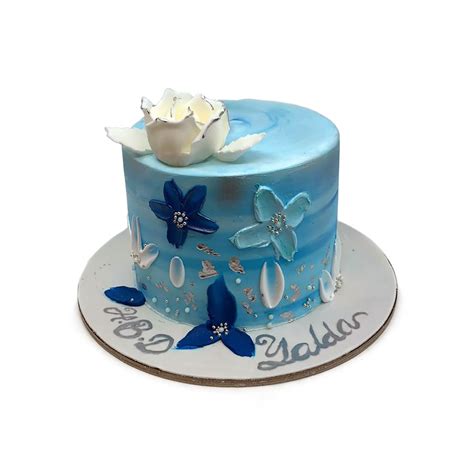 Blue Water Color Birthday Cake – Afrina Sweets