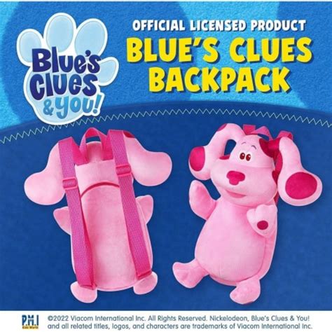 Blue's Clues Magenta Plush Set Backpack Clip On Coin Purse Bundle Ornament Toy Pmi Internatio, 1 ...