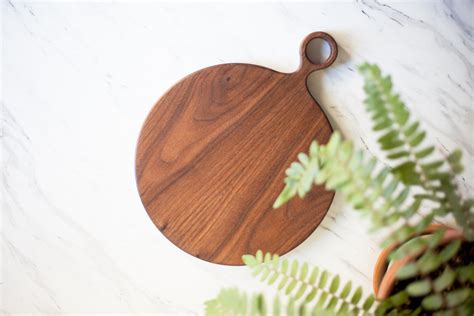 Round Walnut Wood Cutting Board | Adirondack Kitchen