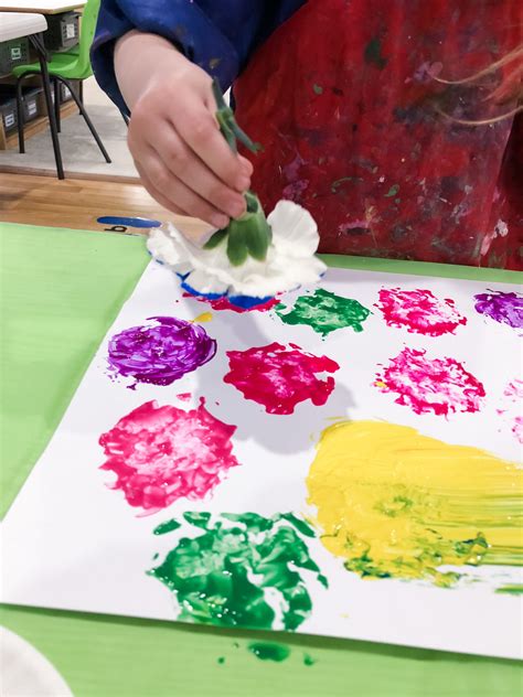 Painting with Flowers - Spring Process Art Project for Preschoolers ...