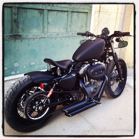 Harley Davidson nightster custom flat black bobber | Harley davidson ...