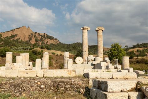 Ruins of the Temple of Artemis Stock Photo - Image of artemis, landmark ...