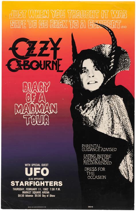 Hake's - OZZY OZBOURNE 1982 "DIARY OF A MADMAN TOUR" INDIANA CONCERT ...