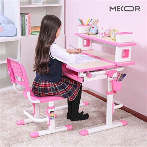 Mecor Kids Desk and Chair Set w/Bookshelf,Child Student School Desk ...