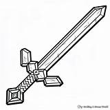 Minecraft Sword Coloring Pages  Free & Printable sketch template