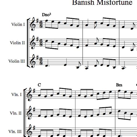 Banish Misfortune - Irish Jig Fiddle Trio/Duet Sheet Music | Celtic Fiddle Music | Georgia Nettleton