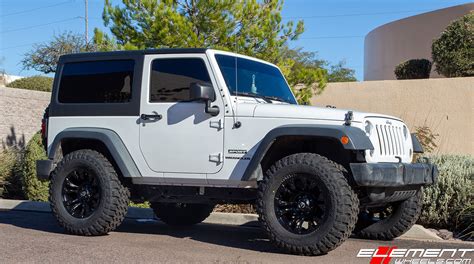 18 inch Fuel Off-Road Vapor All Matte Black D560 on 2014 Jeep Wrangler JK 2dr Sport | Element Wheels