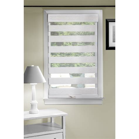 Cordless Serenity Sheer Double Layered Zebra Shade Horizontal Cordless Window Shade Blind Roller ...