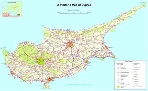 Large detailed tourist map of Cyprus - Ontheworldmap.com